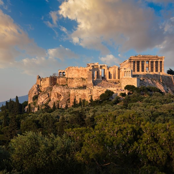 Iconic Parthenon Temple at the Acropolis of Athens, Greece