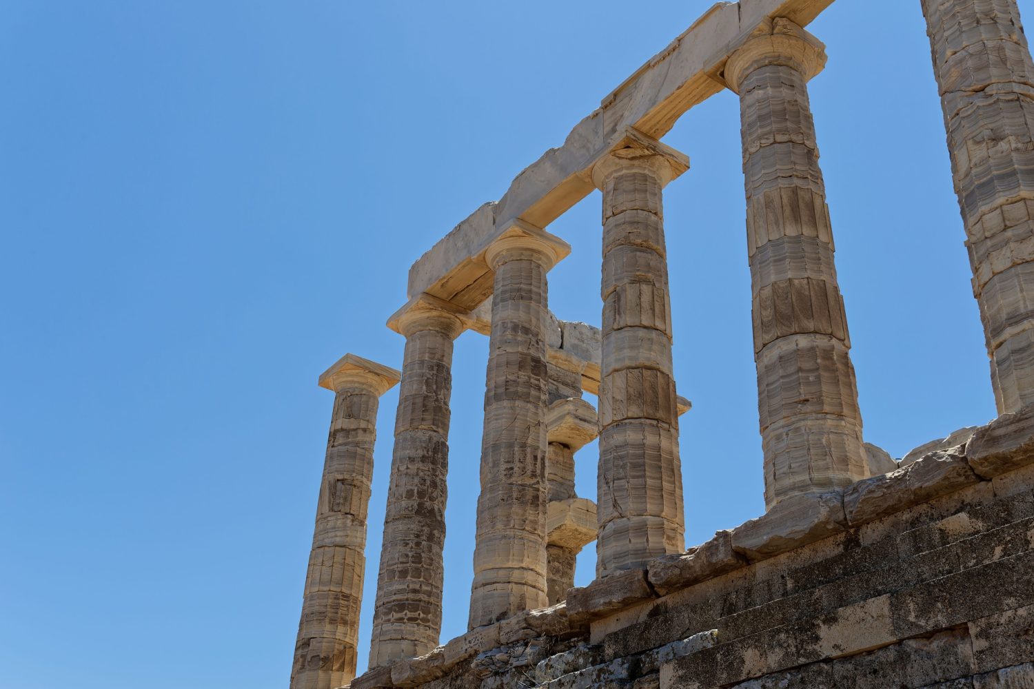 The Temple of Poseidon at Cape Sounion, Greece
